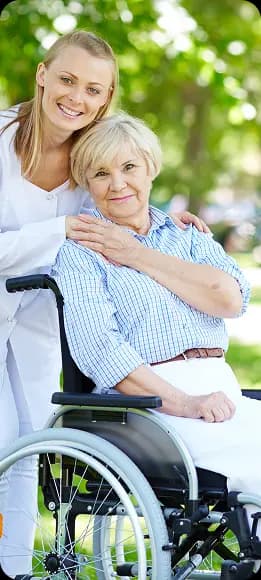 Caregiver with elderly woman